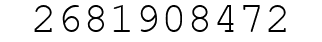 Number 2681908472.