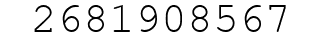 Number 2681908567.