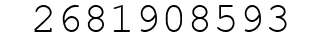 Number 2681908593.