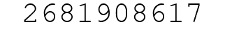 Number 2681908617.