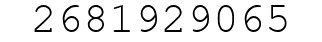 Number 2681929065.