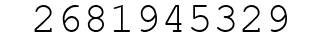Number 2681945329.