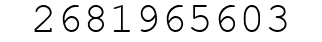 Number 2681965603.