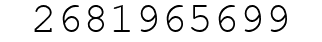 Number 2681965699.