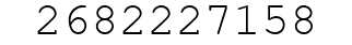 Number 2682227158.