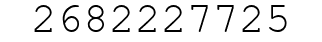 Number 2682227725.
