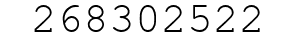 Number 268302522.