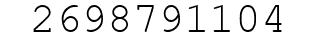 Number 2698791104.
