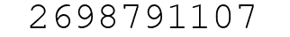 Number 2698791107.
