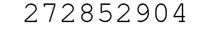 Number 272852904.
