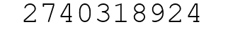 Number 2740318924.