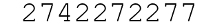 Number 2742272277.