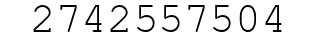 Number 2742557504.