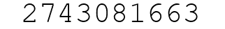 Number 2743081663.