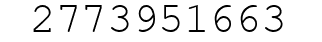 Number 2773951663.
