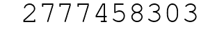 Number 2777458303.
