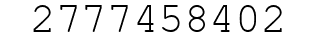 Number 2777458402.