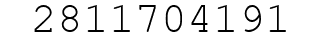 Number 2811704191.