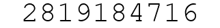 Number 2819184716.