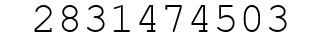 Number 2831474503.