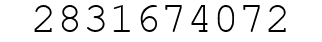 Number 2831674072.