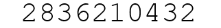 Number 2836210432.