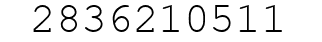 Number 2836210511.