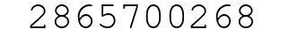 Number 2865700268.