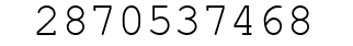 Number 2870537468.