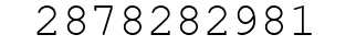 Number 2878282981.
