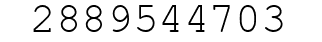 Number 2889544703.