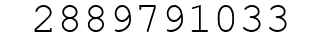 Number 2889791033.