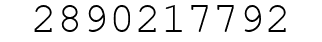 Number 2890217792.