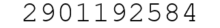 Number 2901192584.