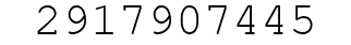Number 2917907445.
