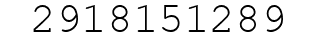 Number 2918151289.