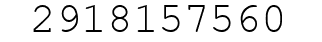 Number 2918157560.