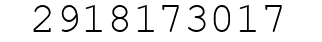 Number 2918173017.