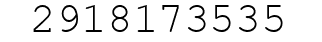 Number 2918173535.