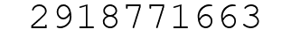 Number 2918771663.