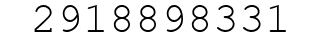 Number 2918898331.