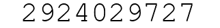 Number 2924029727.