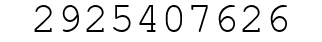 Number 2925407626.