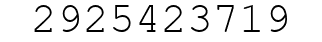 Number 2925423719.