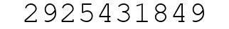 Number 2925431849.