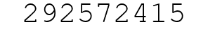 Number 292572415.