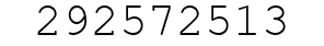 Number 292572513.