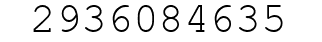 Number 2936084635.