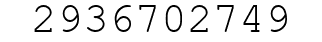 Number 2936702749.