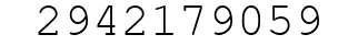 Number 2942179059.